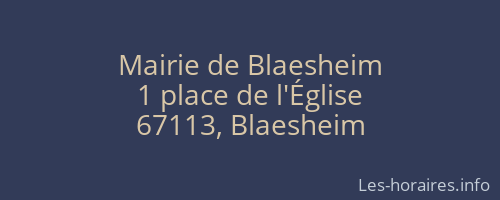 Mairie de Blaesheim