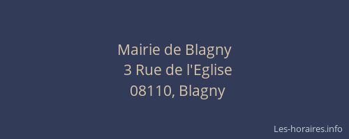 Mairie de Blagny