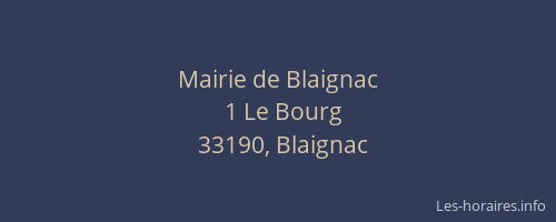 Mairie de Blaignac