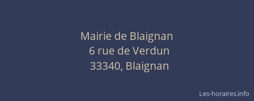 Mairie de Blaignan