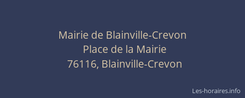 Mairie de Blainville-Crevon