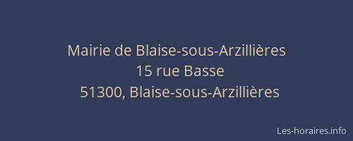 Mairie de Blaise-sous-Arzillières