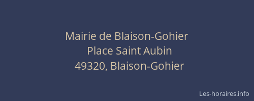 Mairie de Blaison-Gohier