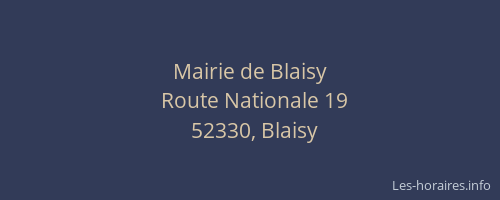Mairie de Blaisy