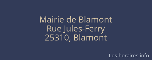 Mairie de Blamont