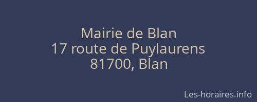 Mairie de Blan