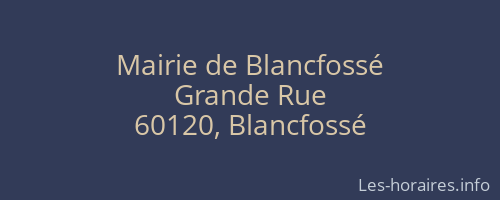 Mairie de Blancfossé