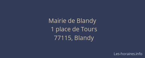Mairie de Blandy