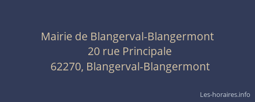 Mairie de Blangerval-Blangermont