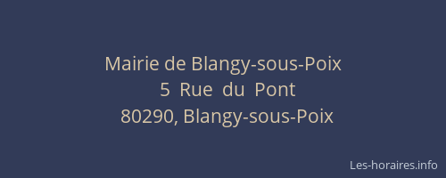 Mairie de Blangy-sous-Poix