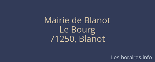Mairie de Blanot