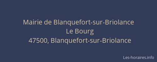 Mairie de Blanquefort-sur-Briolance