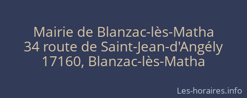 Mairie de Blanzac-lès-Matha