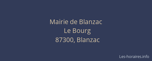 Mairie de Blanzac