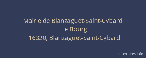 Mairie de Blanzaguet-Saint-Cybard