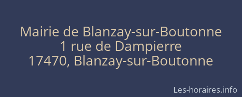 Mairie de Blanzay-sur-Boutonne