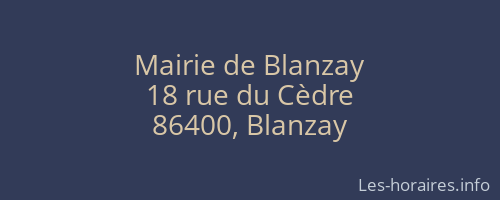 Mairie de Blanzay