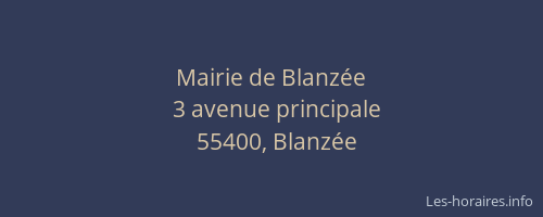 Mairie de Blanzée