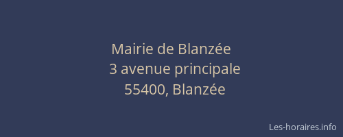 Mairie de Blanz&eacute;e