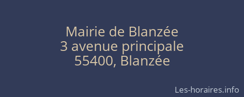 Mairie de Blanzée