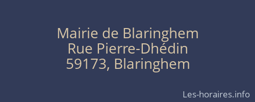 Mairie de Blaringhem