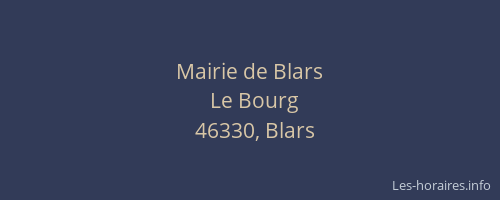Mairie de Blars