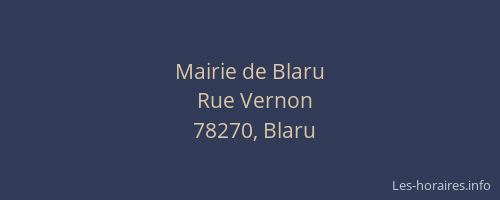 Mairie de Blaru