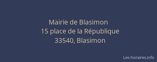 Mairie de Blasimon