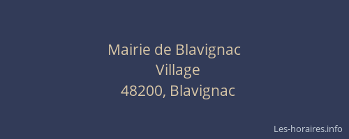 Mairie de Blavignac
