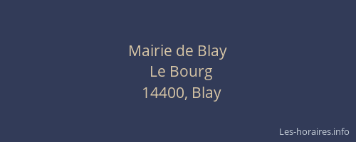 Mairie de Blay