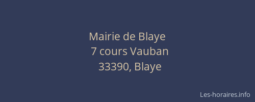 Mairie de Blaye