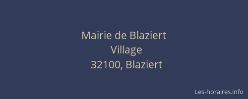 Mairie de Blaziert