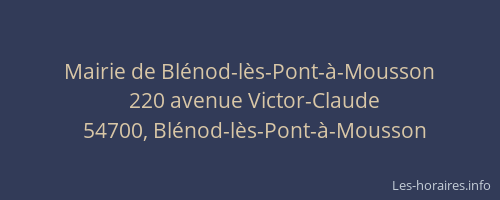 Mairie de Bl&eacute;nod-l&egrave;s-Pont-&agrave;-Mousson