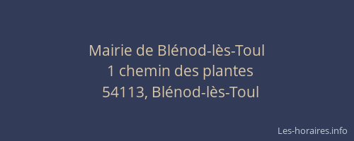 Mairie de Bl&eacute;nod-l&egrave;s-Toul