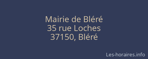 Mairie de Bl&eacute;r&eacute;