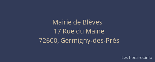 Mairie de Bl&egrave;ves
