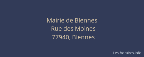 Mairie de Blennes