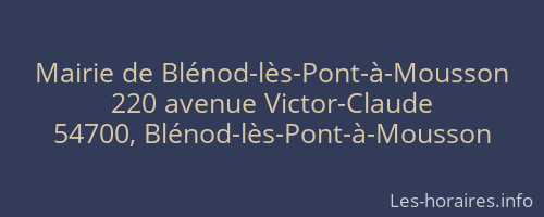 Mairie de Blénod-lès-Pont-à-Mousson