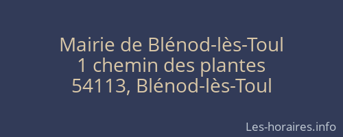 Mairie de Blénod-lès-Toul