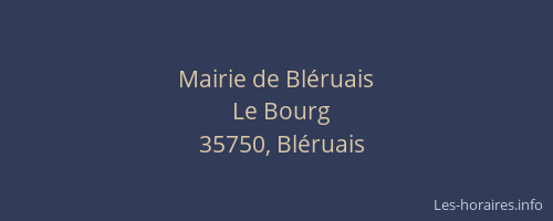 Mairie de Bléruais