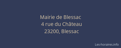Mairie de Blessac