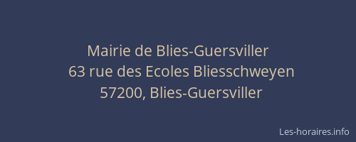 Mairie de Blies-Guersviller