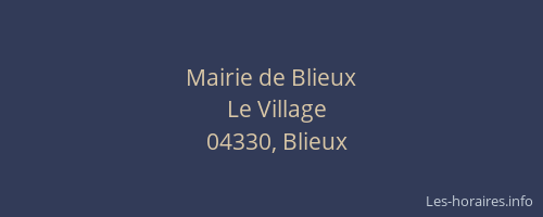 Mairie de Blieux