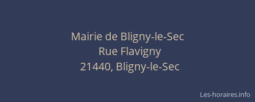 Mairie de Bligny-le-Sec