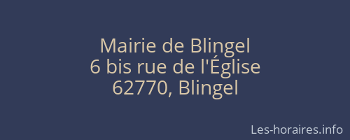 Mairie de Blingel