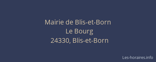 Mairie de Blis-et-Born