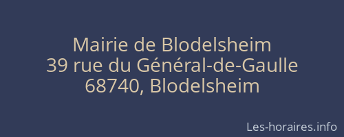 Mairie de Blodelsheim