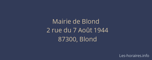 Mairie de Blond
