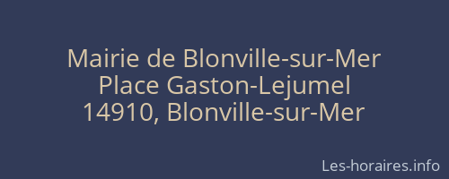 Mairie de Blonville-sur-Mer