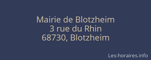 Mairie de Blotzheim